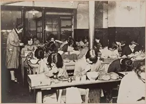 Conditions Prints: Inmates working in a punching workshop (flowers)