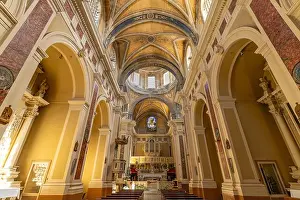 Italien Prints: Innenraum der Kirche Chiesa Parrocchiale della Trasfigurazione di Nostro Signore Gesú Cristo in Taurisano