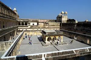 Amber Prints: Inner courtyard, Amber Fort nr Jaipur, Rajasthan, India