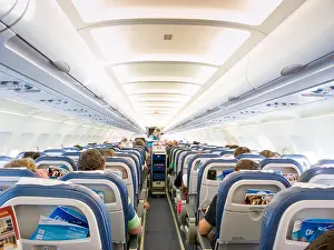 Airbus Prints: Inside Airbus passenger aeroplane