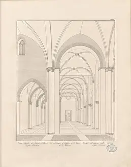 Inside View Prints: Inside view of the church S. Maria sopra Minerva