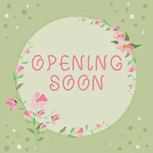 Living Prints: Inspiration showing sign Opening Soon