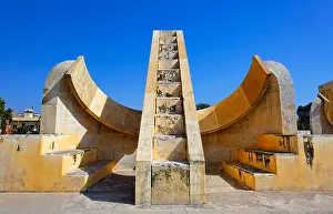 Observatory Prints: Instruments in the observatory of Jantar Mantar, Jaipur, Rajasthan, India