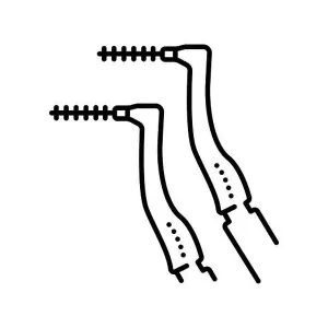 Dentistry Prints: Interdental brush line black icon