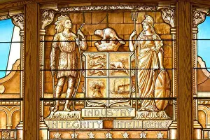 Local Landmark Prints: Interior architecture in the Old City Hall heritage building, Toronto, Canada