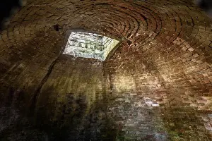Old Roof Prints: Interior of a brick built Victorian ice house