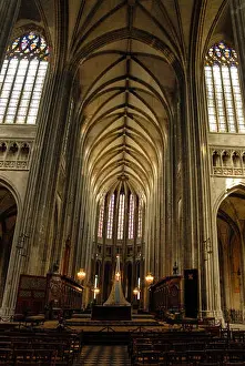 Joan Of Arc Prints: Interior of the Cathedral of Sainte Croix in the city of Orleans