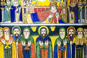 Ethiopian Prints: Interior to Church founded by Gonder