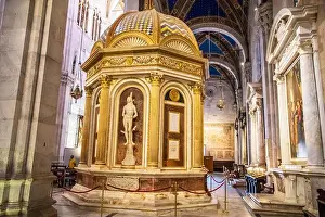 St Martin Prints: Interior of Duomo di San Martino including the Shrine of the Sacred Face of Lucca