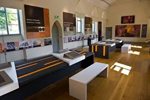 Interactive Prints: Interior with interactive displays at the World Heritage Centre Museum in Blaenavon Torfaen South Wales UK