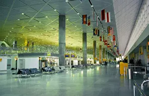 Floor Prints: Interior of Mirabel International Airport in Montreal, Quebec, Canada