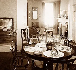 Vintage Travel Prints: Interior of a modern home Brooklyn New York USA early 1900s
