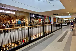 Shopping Center Prints: Interior of modern MaxCity shopping centre, Pula, Croatia