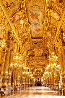 Corinthian Prints: Interior of Opera Garnier in Paris beautiful ceiling