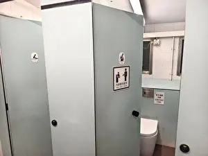 Hong Kong Prints: interior of a public toilet in Hong Kong