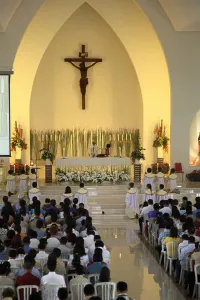 Aisle Prints: Interior of St. Francis Xavier Catholic church, Kuta, Bali, Indonesia