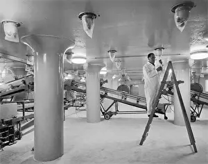 Construction Industry Prints: The interior of a sugar silo at Spalding Sugar Factory