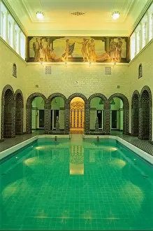 Human Representation Prints: Interior view of the deserted roman-irish Emperor Friedrich Thermae
