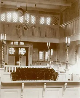 Religious Architecture Prints: An interior view of the *Nieuwe Israelische Synagoge* (New Israelite Synagogue) in the Nieuwe Kerkstraat