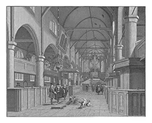 Philips Prints: Interior of the Waalse Church in Amsterdam