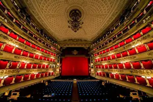 European Culture Prints: Interior of world famous La Scala (Teatro alla Scala)