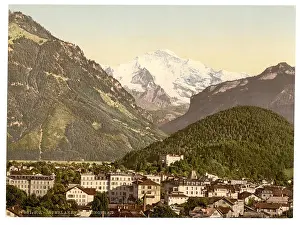 1905 Prints: Interlaken, with Jungfrau, Bernese Oberland