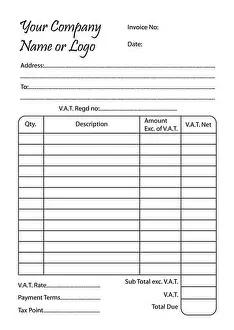 Receipt Prints: invoice book, vector illustration of a bill pad template