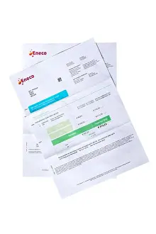 Paying Prints: Invoice / bill from Eneco, Belgian producer and supplier of natural gas and electricity in Belgium