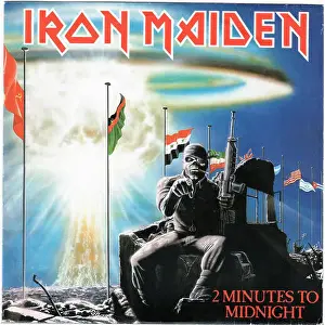 Vinyl Prints: Iron Maiden - 2 minutes to midnight - Vintage Cover Album