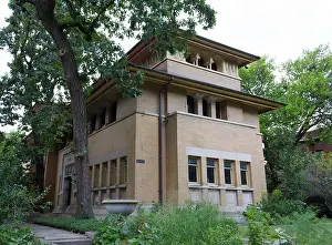 1896 Prints: Isidore Heller House, by Frank Lloyd Wright, Hyde Park, Chicago, Illinois, USA