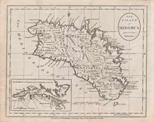 Printed Prints: The Island of Minorca from the best Authorities'. CUMBERLEGE. Menorca 1781 map