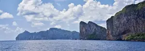 Beach Islands Prints: Island, Ocean views near Phuket Thailand with Blues