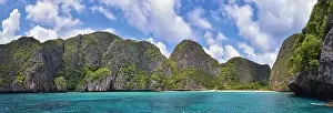 Island, Ocean views near Phuket Thailand with Blues