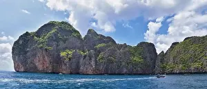 Beach Islands Prints: Island, Ocean views near Phuket Thailand with Blues