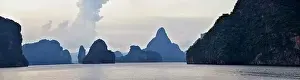 Beach Islands Prints: Island, Ocean views near Phuket Thailand with Blues