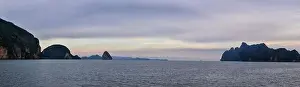 Beach Islands Prints: Island, Ocean views near Phuket Thailand with Blues