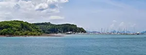 Phromthep Prints: Island, Ocean views near Phuket Thailand with Blues