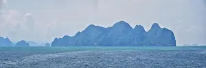 Phromthep Prints: Island, Ocean views near Phuket Thailand with Blues