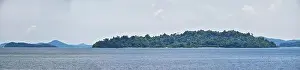 Phromthep Prints: Island, Ocean views near Phuket Thailand with Blues