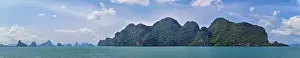 Phromthep Prints: Island, Ocean views near Phuket Thailand with Blues