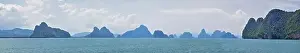 Phromthep Prints: Island, Ocean views near Phuket Thailand with Blues