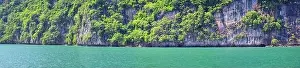 Island, Ocean views near Phuket Thailand with Blues