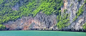 Phromthep Prints: Island, Ocean views near Phuket Thailand with Blues