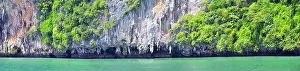 Phromthep Prints: Island, Ocean views near Phuket Thailand with Blues