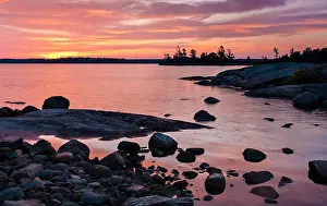 Glacial Prints: Islands among the Georgian Bay archipelago at sunrise