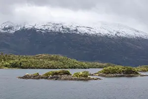 Salt Water Prints: Islands of Kawesqar National Park viewed from a ferry cruising through the fjords of southern Chile