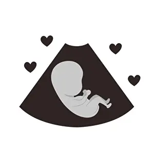 Urgency Prints: Isolated baby ultrasound design vector illustration