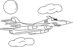 isolated colour illustration paint draw cartoon aircraft aeroplane plane