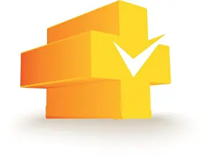 Beliefs Prints: Isolated yellow vector cross logo