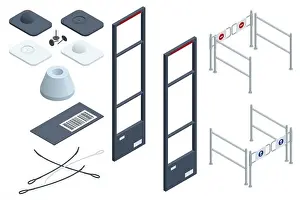 Reader Prints: Isometric Anti Theft System. Eas Anti-theft Sensor Gate